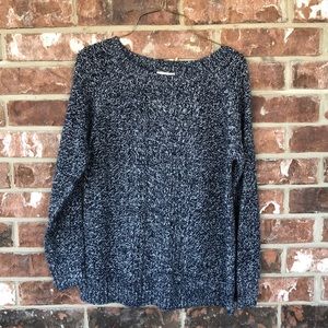 Navy and white sweater